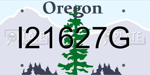 I21627G Oregon License Plate