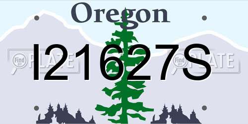 I21627S Oregon License Plate