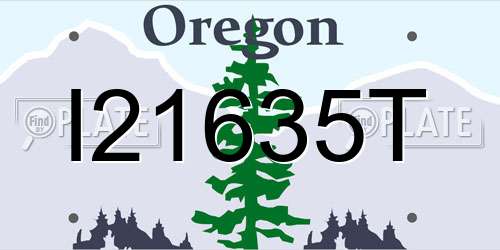 I21635T Oregon License Plate