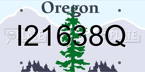 I21638Q Oregon License Plate
