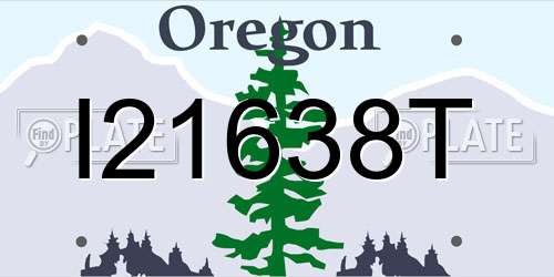 I21638T Oregon License Plate