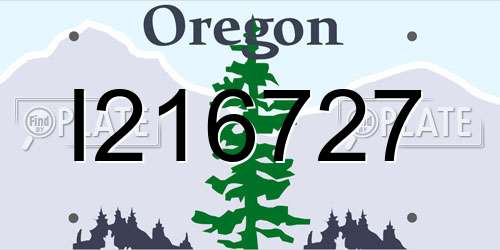 I216727 Oregon License Plate