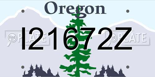 I21672Z Oregon License Plate