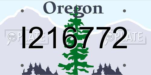 I216772 Oregon License Plate