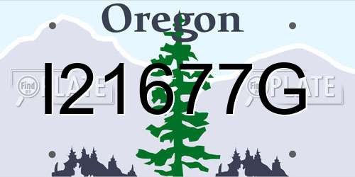 I21677G Oregon License Plate