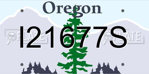 I21677S Oregon License Plate