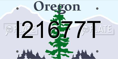 I21677T Oregon License Plate