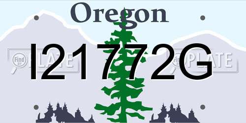 I21772G Oregon License Plate