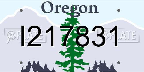 I217831 Oregon License Plate