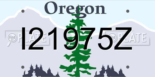 I21975Z Oregon License Plate