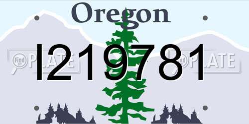 I219781 Oregon License Plate