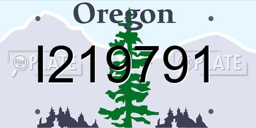 I219791 Oregon License Plate