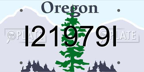 I21979I Oregon License Plate