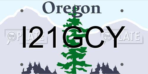 I21GCY Oregon License Plate