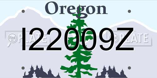 I22009Z Oregon License Plate