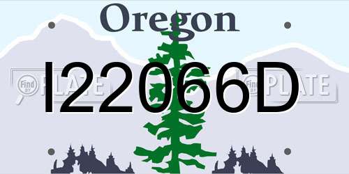 I22066D Oregon License Plate
