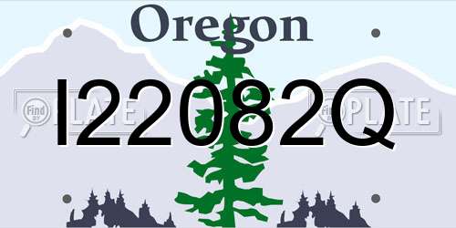 I22082Q Oregon License Plate