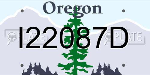 I22087D Oregon License Plate