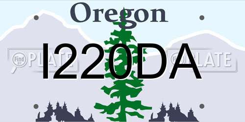 I220DA Oregon License Plate