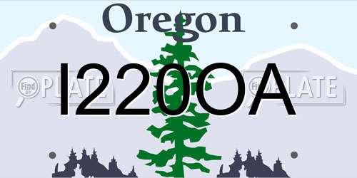 I220OA Oregon License Plate