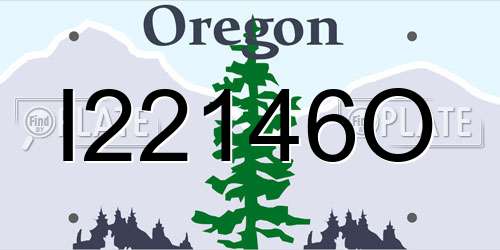 I22146O Oregon License Plate