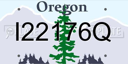 I22176Q Oregon License Plate