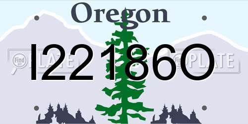 I22186O Oregon License Plate