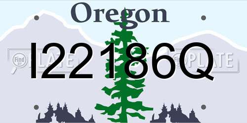 I22186Q Oregon License Plate