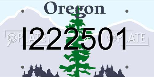I222501 Oregon License Plate