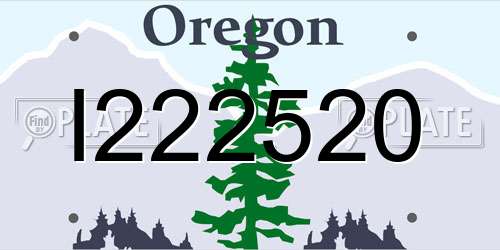 I222520 Oregon License Plate