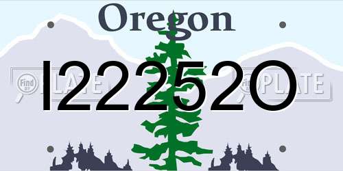 I22252O Oregon License Plate