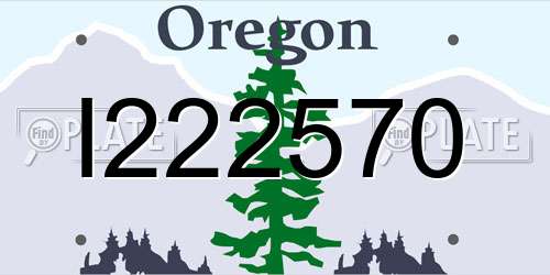 I222570 Oregon License Plate