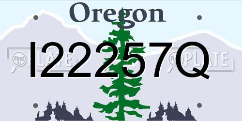 I22257Q Oregon License Plate