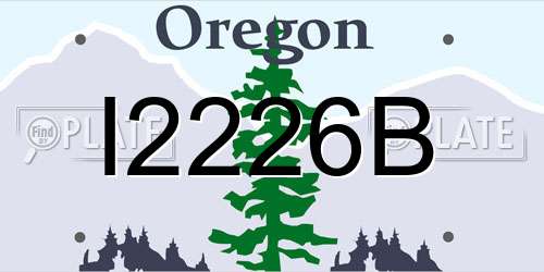 I2226B Oregon License Plate