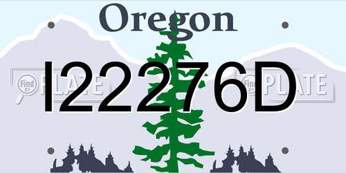 I22276D Oregon License Plate