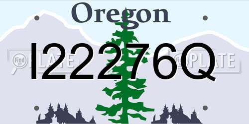 I22276Q Oregon License Plate