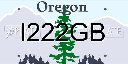 I222GB Oregon License Plate