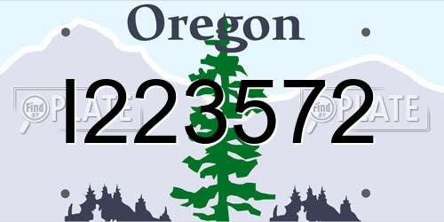 I223572 Oregon License Plate