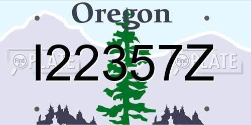 I22357Z Oregon License Plate