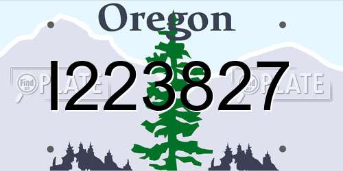 I223827 Oregon License Plate