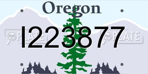 I223877 Oregon License Plate