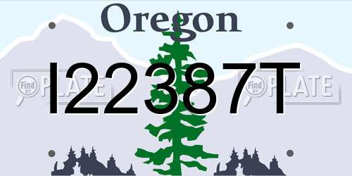 I22387T Oregon License Plate