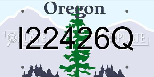 I22426Q Oregon License Plate