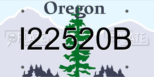 I22520B Oregon License Plate