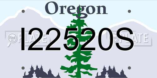 I22520S Oregon License Plate