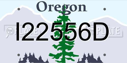 I22556D Oregon License Plate