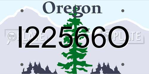 I22566O Oregon License Plate