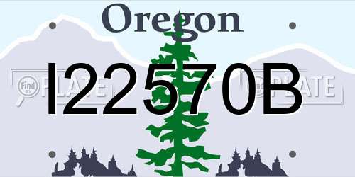 I22570B Oregon License Plate