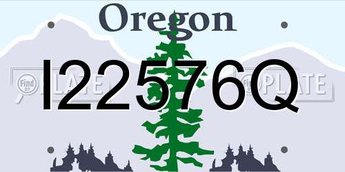 I22576Q Oregon License Plate