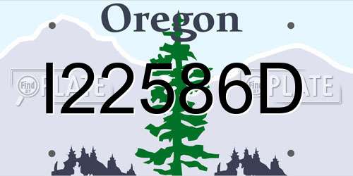 I22586D Oregon License Plate